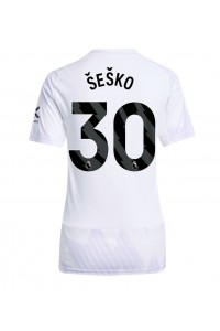 Manchester United Benjamin Sesko #30 Fotballdrakt Borte Klær Dame 2025-26 Korte ermer